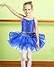 BAOHULU Leotard for Girls Ballet Dancing Camisole Shiny Sequined Costumes Princess Skirt Tutu 2-8 Years