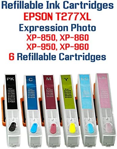 Expression Photo XP-850 XP-860 XP-950 XP-960 printer 277XL Refillable ink cartridge package