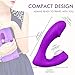 Clitoral Sucking Vibrator，G Spot Vibrating Realistic Dildo 2 in 1 Vibrators Clitoris & G-Spot Stimulator with 9 Suction & Vibration Modes Waterproof, Rechargeable (Purple)