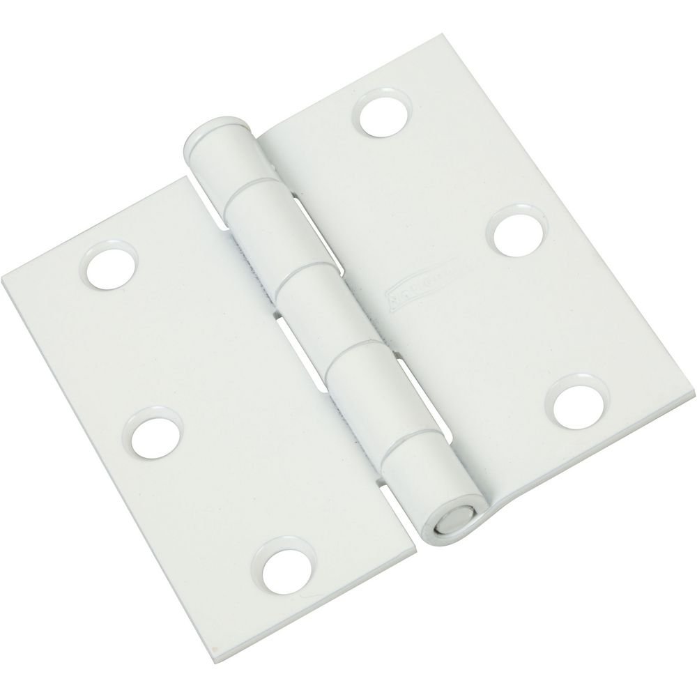 National Hardware N275-982 Door Hinges 3In White, 3 Inch