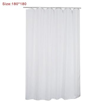 Buy Shower Curtain Plain Waterproof Extra Wide White Washable