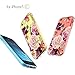 luolnh Compatible with iPhone 5C Case Slim Shockproof Clear Floral Pattern Soft Flexible TPU Back Cover Case -Purple Rose