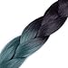 Ombre Braiding Hair 3 packs Jumbo Braiding Hair Extensions For Braiding Twist 24 Inch 100g/Pack (Black/Dark green)