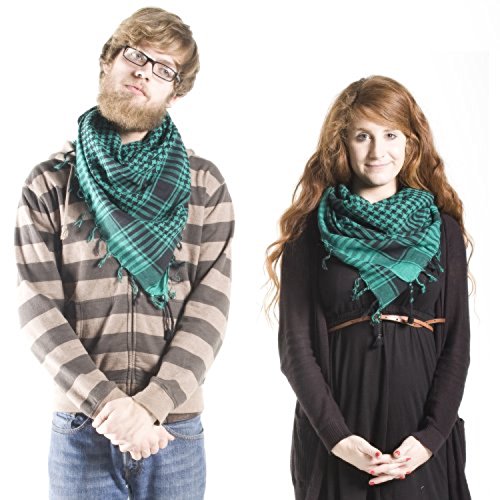 Black/Teal Kafiyah Scarf