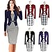 Babyonline Long Sleeve Bodycon Summer Wear to Work Business Pencil Dress,Medium,Small Houndstoothl