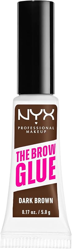 NYX PROFESSlONAL MAKEUP Augenbrauengel für einen Lifting-Effekt, Professional Brow Glue, Instant Styler, Für Augenbrauen wie laminiert, Dark Brown