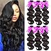 Flady 10A Brazilian Body Wave Human Hair 3 Bundles Unprocessed Virgin Human Hair Body Wave Bundles Natural Black Color 16 18 20inch