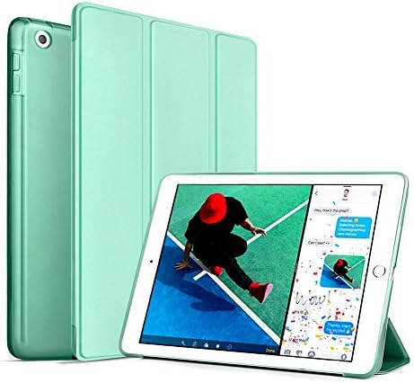 New 2017 iPad 9.7 inch Case Cover, Proboths Solid Lightweight Tri-Fold Smart Wake &amp; Sleep Protective Hard Case Cover for New iPad 9.7 inch Mint Green