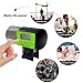 Digital Automatic Fish Feeder 200ml Mass Storage LCD Display Smart Moisture proof Electric Timer Everyday Fish Feeder Food Dispenser Vacation &Weekend Aquarium and Fish Tank for Fish, Turtle, Shrimp