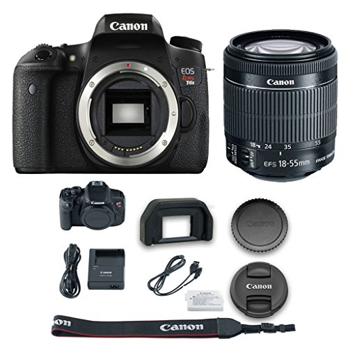Canon T6s DSLR Camera + 18-55mm f/3.5-5.6 IS STM Lens + All Original Accessories Included - International Version