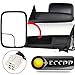 ECCPP Towing Mirrors W/Brackets Replacement fit for 1998 1999 2000 2001 for Dodge for Ram 1500 2500 3500 Truck Power Heated Black Manual Side View Mirrors