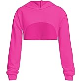 Ecolala Girls Crop Tops Hoodies Long Sleeve Pullover Soft Casual Cute Kids Sweatshirts