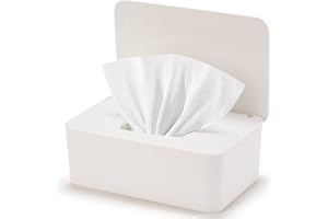 WENVASTREE Baby Wipes Dispenser, Wipe Holder for Baby & Adult,Keeps Wet Tissue Fresh, Non-Slip Wipes Case, Flushable Wipe Container with Sealing Design Lid