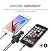 Headphone Jack Adapter 2 in 1 Splitter 3.5mm Cables Adaptor foriPhone 7/7 Plus/8/8 Plus/X (10) / Xs/Xs Max/XR, Earphone Audio Cables Call Charge Audio Wire Control Car Chargers Accessories Blackthumb 3