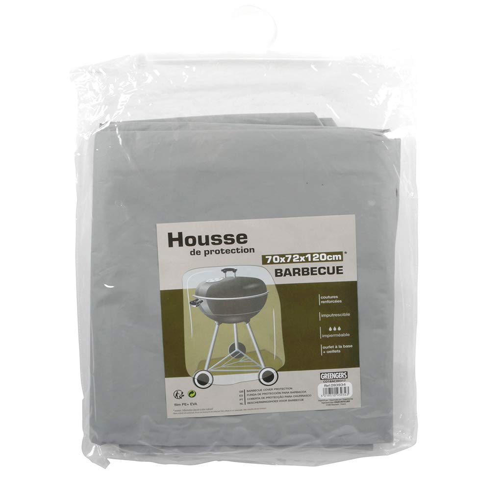 Greengeers PVC Protective Cover for Barbecue, Pebble Grey