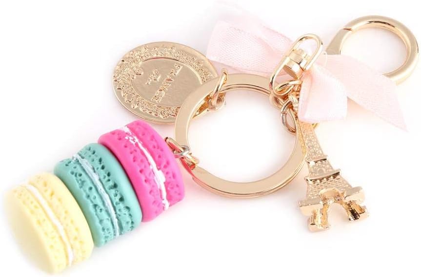 Cute Keychain, Colorful Macaron Keychains for Car Key Handbag Decoration Mini Tower Pendant Keyring for Gifts Women Kids Teens - Image 4