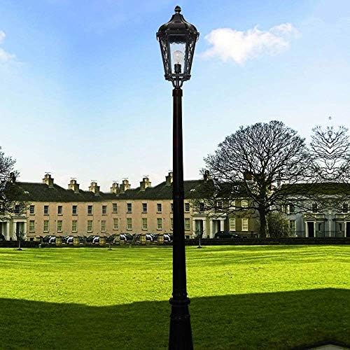 屋外街路灯 レトロヴィンテージヨーロッパアンティークビクトリアガラスランタン芝生ガーデンライト腐食外部抵抗屋外桟橋フロアランプ街路灯ヴィラe27装飾防水 芝生ガーデンポストコラムランプ Bahramradan Com