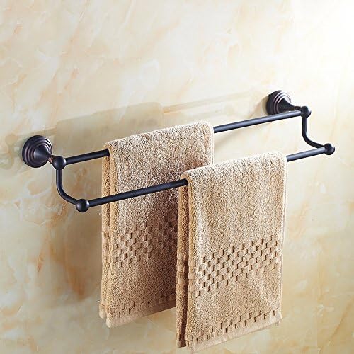 Hardware Bathroom Pendant European Style Retro Copper Black Imitation Bronze Towel Stand Double Pole Towel Bar