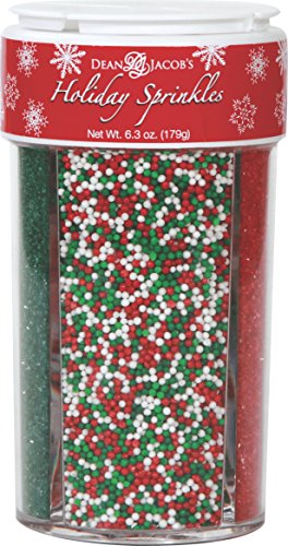 Dean Jacob's Holiday Sprinkles ~ 6.3 oz. 4in1 Compartment Jar - Thumbnail 4