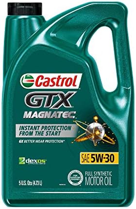 Castrol 60017 GTX High Mileage 5W-20 aceite de motor sint&eacute;tico mezclado, Totalmente sint&eacute;tico