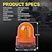 Xprite Super Bright Amber/Yellow Rotating Revolving LED Beacon Strobe Light，with Magnetic Mount, 60LEDs 15W Emergency Warning Caution Flashing Light for Snow Plow Truck UTV 12v Vehicle