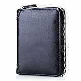 TACOO RFID Blocking Credit Card Holder Leather 40 Slots Card Wallet Purse for Men Women-Black