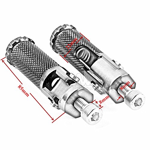 New arrival Motorcycle CNC Universal Foot Rest Footrests Folding Foot Pegs Rear Set For Honda Kawasaki KTM Ducati Suzuki Yamaha (Black)