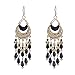 Mothers Day Earrings for Women Girls Bohemia Beaded Chandelier Dangle Drop Earrings Black Boho Native American Style
