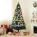 HOMCOM Pre-Lit Douglas Fir Artificial Christmas Tree with Fiber Optic / LED Lights and 8 Pre-Programmed Settings, 7' Tall