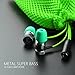 GranVela G10 Hammering Gaming Earphones in-Ear Noise-isolating Bass Headphones with Microphones Earbuds, Green