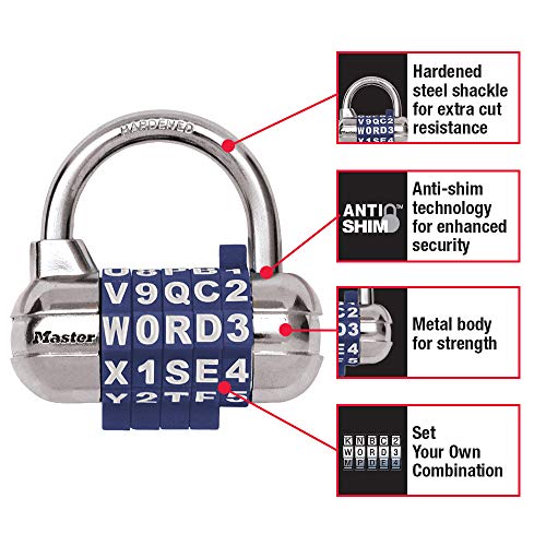 Master Lock Word Combination Lock, Set Your Own Word Lock, Combination ...