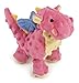 goDog Bubble Plush Dragons Squeaky Dog Toy, Chew Guard Technology - Coral, Small