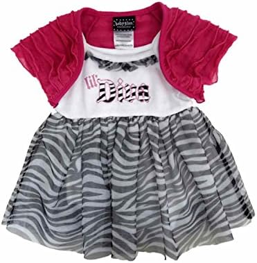 Baby GlamInfant Girl Lil Diva Creeper Tulle Skirt Dress Caplet 2 Piece Set NB White