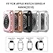 Simpeak 5PACK Soft Back Case Compatible with Apple Watch Series 9 8 7 (41mm 45mm) Series 6 SE 5 4(40mm 44mm) Series 3 2 (38mm 42mm),Clear/Black/Pink/Rose Gold/Silver, (No Screen) (44mm)