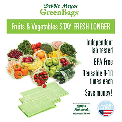 Debbie Meyer GreenBoxes & GreenBags Combo Set, Food Storage Containers with Lids & Bags, Keep Fruits Vegetables, Baked Goods & Snacks Fresher Longer! BPA Free Microwave & Dishwasher Safe 74 Piece Set - Thumbnail 2