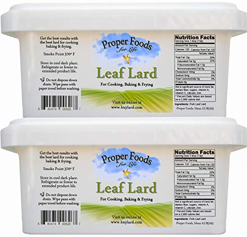 Proper Food's - 100% Pure Leaf Lard - Non-Hydrogenated - for Cooking, Baking and Frying - 16 oz (Pack of 2) - Thumbnail 2