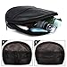 Cosmetic Bag,CloudLyMo Travel Bag Zipper Water Resistant Makeup Travel Pouch(Black)