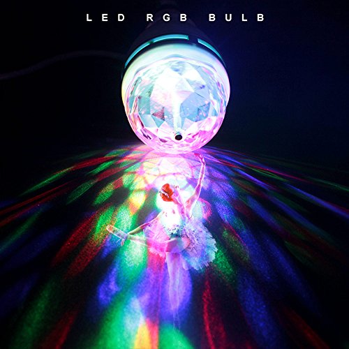 E26 Disco Light Bulb Rotating RGB Party Light Lamp LED Strobe Bulb