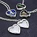 4 Mood Necklaces for Girls - Color Changing Mood Locket Necklaces with Glitter Heart Locket Pendants - Unicorn, BFF, Love and Heart Glitter Pendants - Cute Mood Jewelry - Stocking Stuffers for Girls