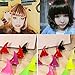 Frcolor 16pcs Demon Horn Clips Clip on Horns Gothic Hair Clips for Girls and Women Halloween Hair Accessories (Random Colors)