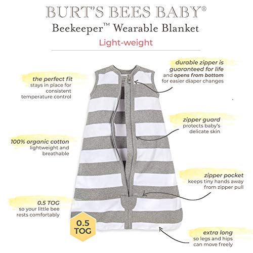 Burt's Bees Baby Unisex Baby Blanket, 100 Organic Cotton Beekeeper