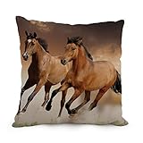 Horse Throw Pillow Covers Fit For Bedding, Saloon, Living Room 18 x 18 Inches Cushion Cover