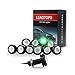 LEADTOPS 10Pcs 18mm 12V Eagle Eye LED Car Fog DRL Daytime Running Light Backup Reverse Tail (Green, Black Case)