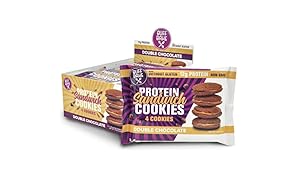 Buff Bake Protein Sandwich Cookies, Double Chocolate, 1.79oz, 8 count