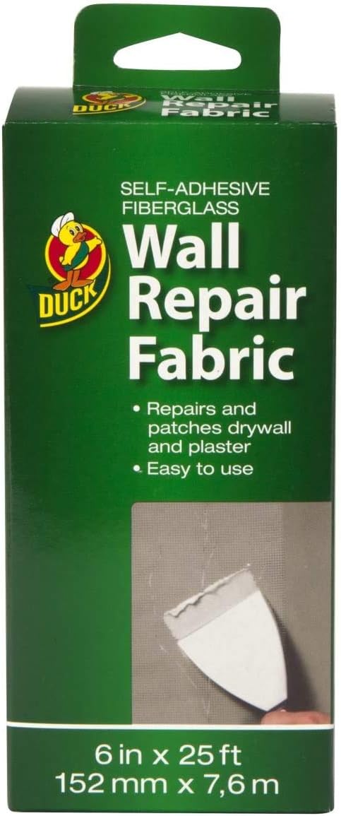 Duck Brand 282084 Self-Adhesive Drywall Repair Fabric, 6-Inch by 25 Feet, Single Roll 1