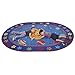 ECR4Kids Out of This World Alphabet Educational Rug for Children, School Classroom Learning Carpet, Oval, 6 x 9-Feet