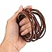 Mudder 3.5 mm Flat Genuine Leather Strip Cord String, Brown