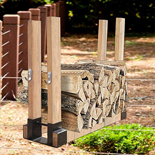 Zantle Outdoor and Indoor Firewood Log Rack Bracket Kit , Fireplace