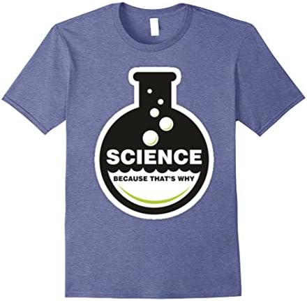 Mens Science, Because That's Why - Awesome Chemistry Tshirt Small Heather Blue