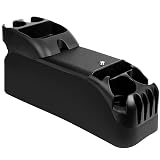 Moblorg Center Console for Minivans, SUVs, Middle Van Console, Extra Cup Holders, Large Storage, 27"L x 11.5"W x 8.5"H,Made in USA (Black)